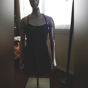 Womens Sweet Love Dress Hot Topic Goth Emo Sz XS Extra Small Strap Black